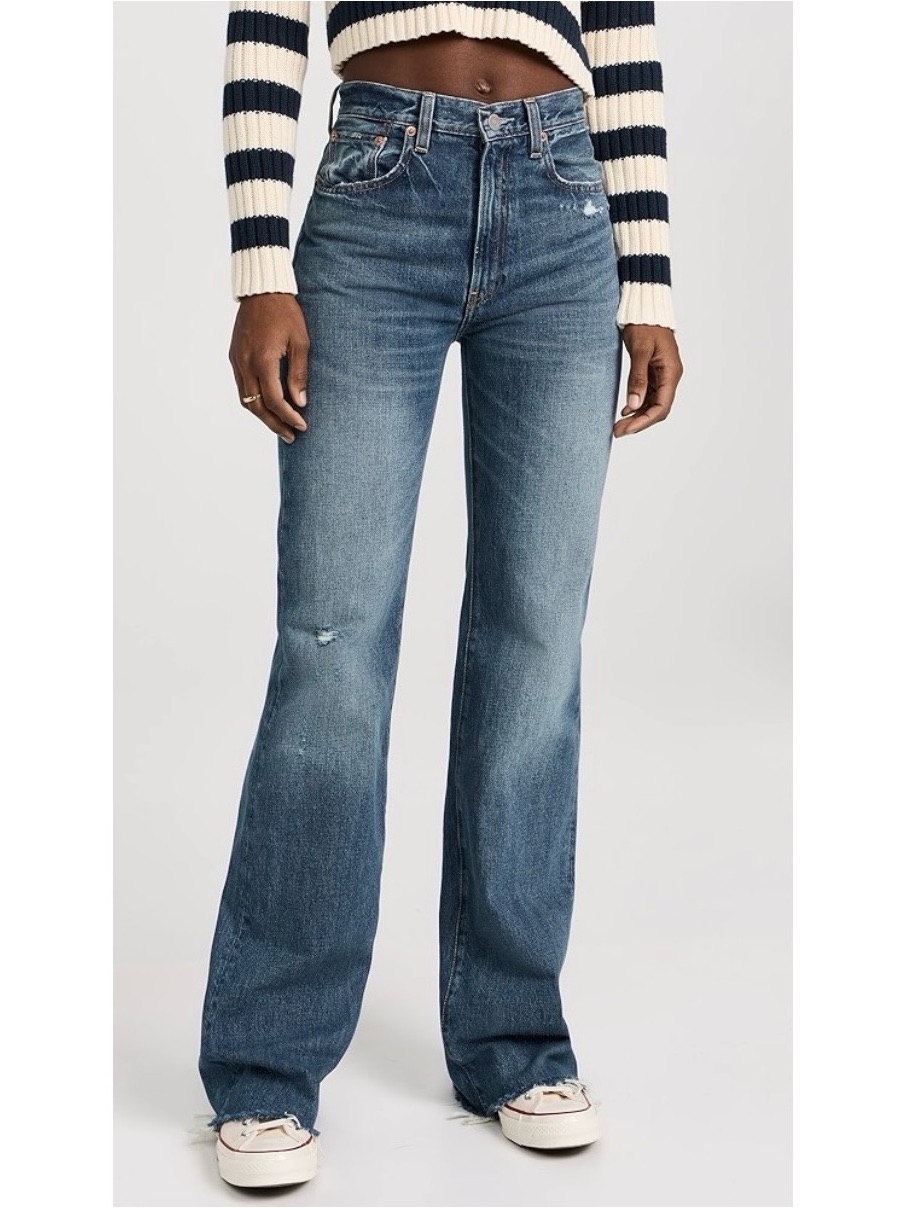Denimist Size 25 Dena Bootcut 100% Cotton Jeans Burke Wash Cut Off Hem